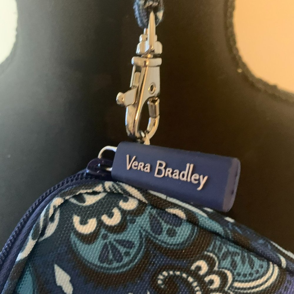 Blue Tapestry Wristlet